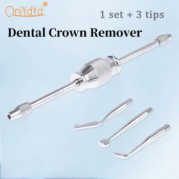 1 Комплект за отнемане на зъбни коронки с 3 дюзи Инструмент за отнемане на зъбни коронки с ръчно управление от неръждаема стомана Стоматологично лабораторно оборудване