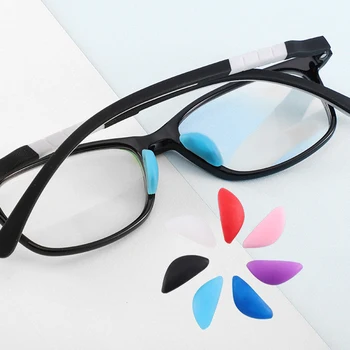 1 Чифт цветни силиконови меки носа накладки за спортни очила, противоскользящих, удобно за носене на слънчеви очила, аксесоари за очила