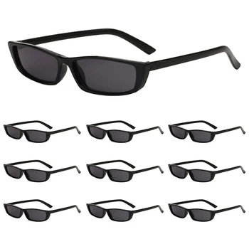 10 пури в ограничени бройки правоъгълни слънчеви очила, дамска мода, очила 