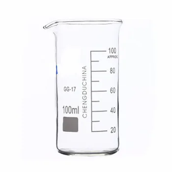 100 мл стъклена чаша с висока форми на Нова химична лаборатория за съдове