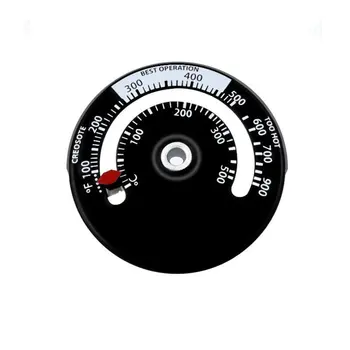 2023 Магнитен термометър комина на фурната Индикатор на изгаряне на плочи температурен нагревател Термометър фен на дърва
