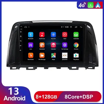 2Din Android 13 За Mazda 6 ⅲ GL GJ 2012-2015 2016 2017 Авто Радио Мултимедиен Плейър GPS Навигация Стерео Carplay Главното устройство
