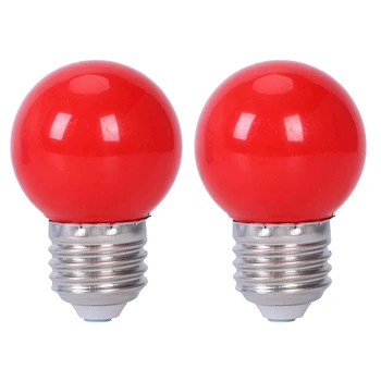 2X 3W E27 6 SMD LED Энергосберегающая глобусная лампа ac 110-240 v, червен