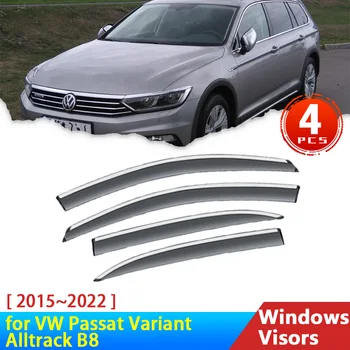4x Дефлектори за Volkswagen VW Passat Variant Alltrack B8 2015 ~ 2022 Аксесоари на Предното Стъкло, Козирка, Навесная Покритие, Земни Вежди