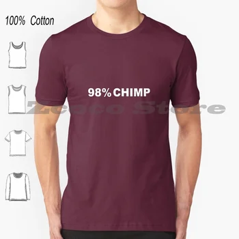 98% Тениска, 100% памук, удобен благородна Днк, наука за еволюцията на маймуните, свързани с лице Примати, джунгла, Примитивни глупости