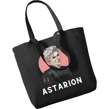 Astarion I Love My Girlfriend Вдъхновен вечеря Мем Дамска чанта с безплатна доставка, черна холщовая дамска чанта-тоут