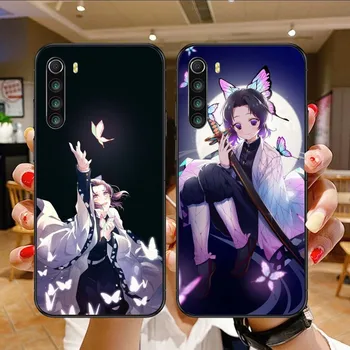 Demon Slayer Shinobu Калъф за Мобилен Телефон Xiaomi Mi 13 12 12S 12T 11T 10T 9T Pro Lite Ultra Poco F3 F4 F5 X4 GT Черен Калъф