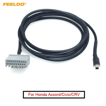 FEELDO 1 бр. авто аудио конектор 3.5 мм AUX тел за Honda CRV Civic Accord Кабел-адаптер за входа на интерфейса AUX In #6052