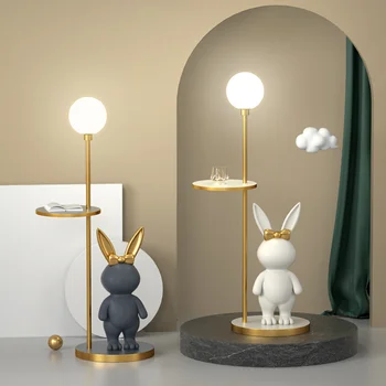 Led лампи за дневна със сладък заек, околното осветление в спалнята за момичета, Украса за рафтовете в детската стая, Декоративен стоящ лампа