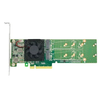 Linkreal LRNV9547LP-2И PCI Express x 8 за двойна адаптер SSD-диск M. 2 NVMe