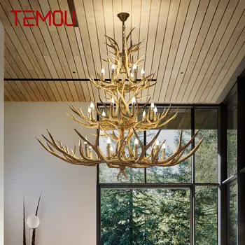 TEMOU Модерни led висящи лампи с оленьими рога Креативна полилей за вашия интериор, дневна и трапезария
