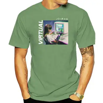 Vaporwave 90S Бъг Vhs Козметична виртуална тениска Vaporwave, нова готина тениска