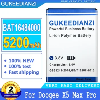 Батерия GUKEEDIANZI за Doogee X5 Max Pro, батерия с голям капацитет, BAT16484000, 5200 mah