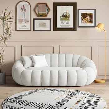 Бял ергономичен диван U-образна форма със спално място, односекционный разтегателен Европейската класика Salas Y Дивани Muebles Модулна къща за хол