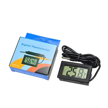 Вграден Мини Цифров Термометър Termometro Със Сензор И LCD дисплей Батерия -50-110 ° C За Вътрешно Хладилника Aquarium Home