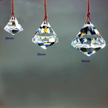 Висококачествена кристален полилей във формата на граненого диамант с диаметър 20/30/40 мм, стъклено блестящата сфера за декорация на Коледното парти