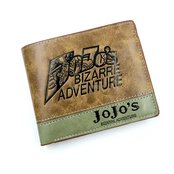 Държач за карти на jojo ' s advanture е Кратък портфейл от изкуствена кожа, сгъваема торбичка за пари, за момиче/ момче, подарък портфейл