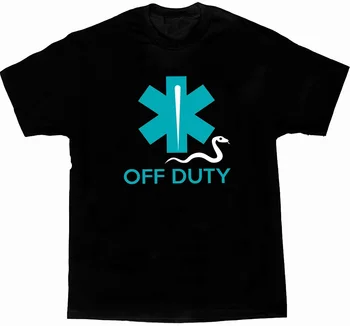 Забавна Тениска EMS EMT Paramedics Worker Snake Off Duty от 100% памук Кръгло деколте, Лятна Ежедневната Мъжка Тениска С Къс ръкав, Размер S-3XL