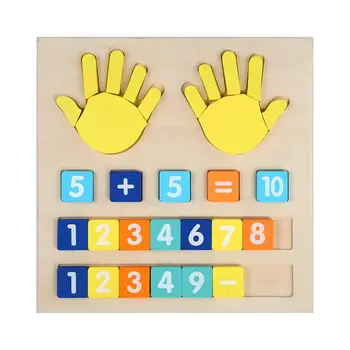 Играчка за броене на числа на пръстите на краката, обучение манипулятивам от дърво, математика, игра на дъска за пътуване, играчка за когнитивното развитие