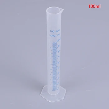 измервателен цилиндър с обем 100 мл, със сини скалата, устойчиви на киселини и алкални съпротива измервателен цилиндър