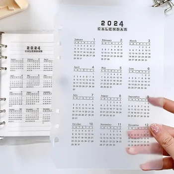 Календар на 2024 година, разделител от полипропилен, бележник с отрывными листа формат А5 А6, планер, индекс лист за дневници, сладки канцеларски материали, ученически пособия.