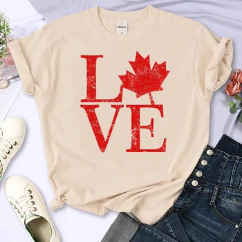 Канадската Любовна Интрижка Тениска Дамски Kawaii Y2k Топ Готическата Гранжевая Облекло Тениска С принтом Унисекс Карикатура Harajuku Тениска Дамска