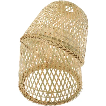 Лампа бамбуков ръчна изработка на Плетени защита за електрически крушки Ракита делото полилеи Тъкани лампа Подмяна на подвесного лампа в селски стил