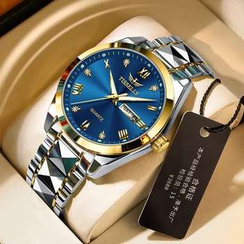 Модерен бизнес луксозни мъжки часовник Trend Man от водоустойчива блестяща неръждаема стомана relogios masculino