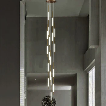 Модерна подвесная полилей на клоните, led подвесная полилей на вила, хол, Трапезария, Осветление на домашни стълби