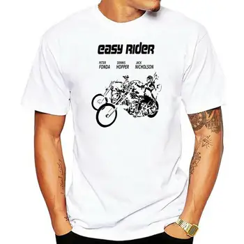 Мъжки Официални Ризи с къс ръкав, Тениска с постером филм Easy Rider V7 Всички размери От S До 5xl, Питър Фонда, Денис Хопър