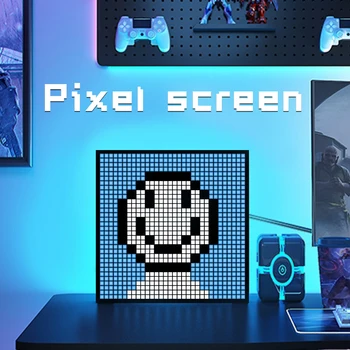 Нова Led экранный дисплей Син зъб Pixel Light Strap Пиксел Фоторамка САМ Creative Screen Стенен Пиксельный екран