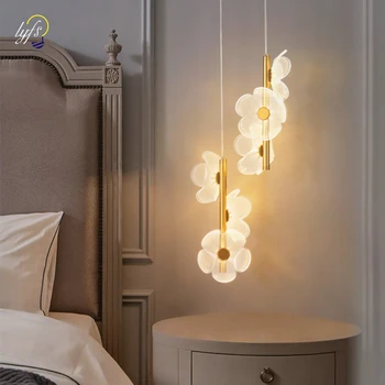 Окачен лампа Блясък на LED в скандинавски стил, висящи лампи за таван, нощно спалня, Украсата на дома на детската стая, окачена лампа