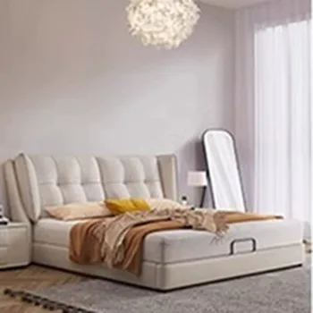 По-евтин, Прост легло Европейската Дизайнерска Мека Модерно легло от бяло дърво с таблата за спални Подови мебели за спалня