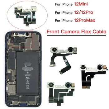 Подмяна на гъвкави кабела, предна камера за iPhone 12 Mini Pro Max 12-мегапикселов модул на предния край на обектива Без Face ID