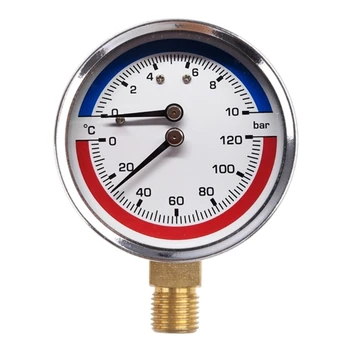 Регулатор на налягането, измеряющий температура и налягане до 120 ° C и 10 бара 1/8/1/4 инча