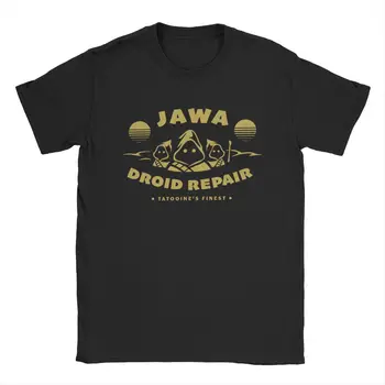 Тениски за ремонт на дроиди Star Wars Jawa, мъжки памучни ризи с кръгло деколте, риза с къс ръкав, потници в големи размери