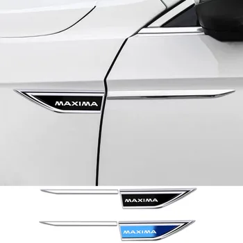 2 елемента Икона на крило на вратата на колата, Странично острие, Защитна метална стикер на размерите на автомобила, за да MAXIMA Auto Accessories