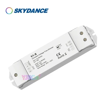 Skydance един-цветен led лента Постоянно Напрежение Ac Push-Дим Dimmer V1-S 12V 24V монохромен Симисторный Регулатор за затъмняване на светлината