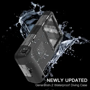 Водоустойчив калъф за iPhone 14 11 12 13 Mini Pro Max, калъф за плуване и гмуркане с каишка защитно фолио за камерата на цялото тяло