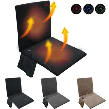 Външна Зимна Възглавница за стол с топъл, на 3 Нива, Регулатор на температурата, Къмпинг, Риболов, Плаж, Топла Възглавница на седалката, USB-топло