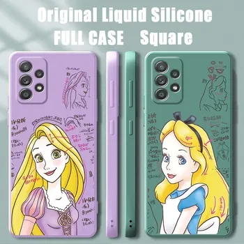 Калъф за телефон Disney Princess за Xiaomi Poco X4Pro 5G C40 M4 Pro X3 Pro X4NFC F5 X3 NFC Square Liquid Luxury Capa