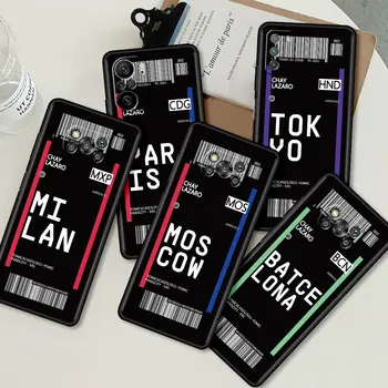 Калъф за телефон от TPU за Xiaomi Mi Poco X3 NFC M3 Pocophone F1 F3 GT Redmi K40 Pro За Mi 10T Pro С мека капак Airfare City Label