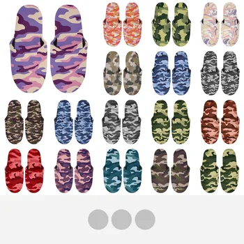 Лесни домашни лилаво камуфляжные памучни чехли С мека подплата от EPE, нескользящая гумена подметка без звук, подходящ за домашно облекло за почивка
