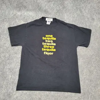 Тениска Текила Влюбените Средни по размер, черна и жълта тениска с изображение и дълги ръкави